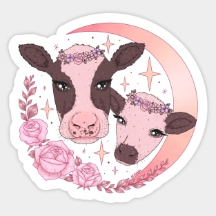 Magical Happy Cows Sticker